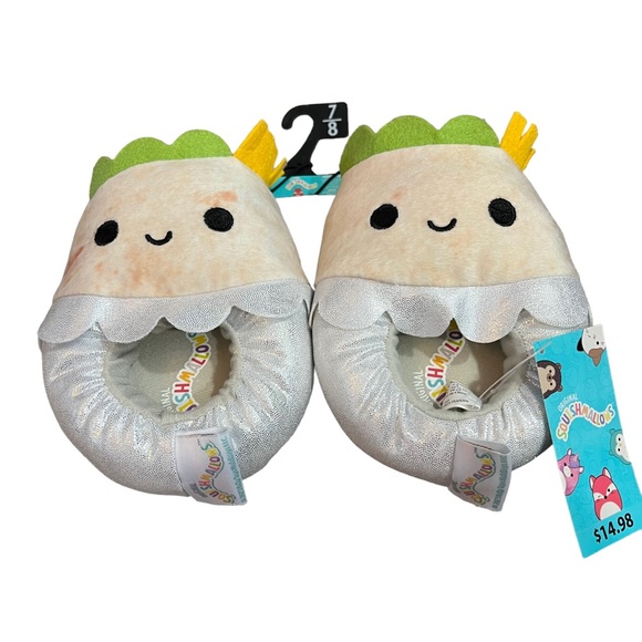 NWT Squishmallows Burrito Slippers Size 7/8 - Picture 2 of 4